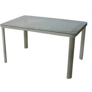 Bogdan Furniture Am Ратанова маса Т 341-2 140/90/75h сива