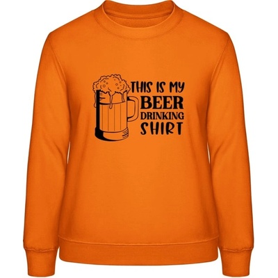 AWDis Sweat mikina Toto je moje Pivní Tričko Orange Crush