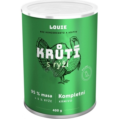 Louie Dog krůtí s rýží 4 x 400 g