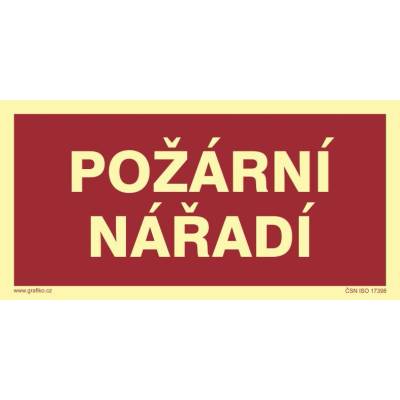 Grafiko | Požární nářadí - fotoluminiscenční - Materiál Samolepící PVC folie, Rozměr 400x200mm