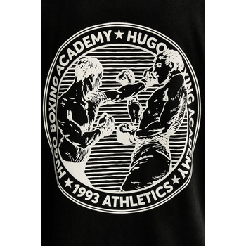 HUGO Памучна тениска hugo в черно с принт 50542366 (50542366)