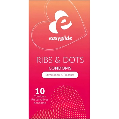 EasyGlide Ribs & Dots - презерватив с точки (10 бр. )