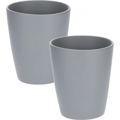 KOTARBAU® Sada 2 keramických kvetináčov pre orchidey H 150 mm ⌀ 120 mm Matt Šedá