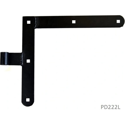 Kovanie 250 x 290 mm, pre čap ø 14 mm, čierny lak, ľavé