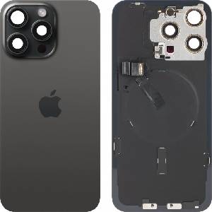 Apple Оригинален резервен заден капак - Apple iPhone 15 Pro Max Backcover Black Titanium (335085)