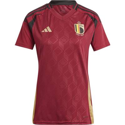 adidas Дамска футболна фланелка Adidas Belgium Home Shirt 2024 Womens - Burgendy