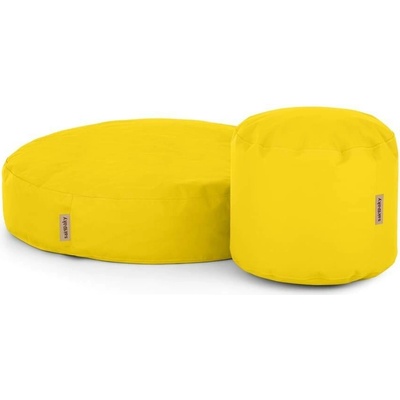 SakyPaky set sedací vak Žiži a taburet Žlutá