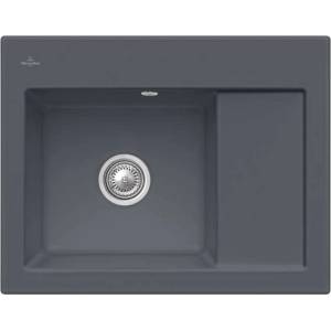 Villeroy & Boch Subway 45 - Керамична мивка 65x51 см, CeramicPlus, графит 331201i4 (331201i4) Мивка за вграждане