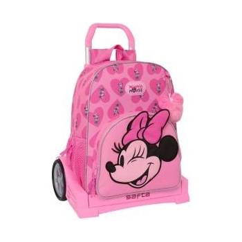 Minnie Mouse Училищна чанта с колелца Minnie Mouse Loving Розов 33 x 42 x 14 cm eb82fa