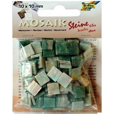 Folia Mozaikové kamienky mramorové, 10 x 10 mm zelená