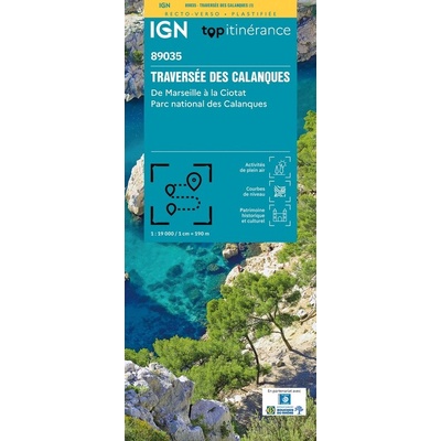 Calanques traversée - de Marseille à la Ciotat - turistická mapa
