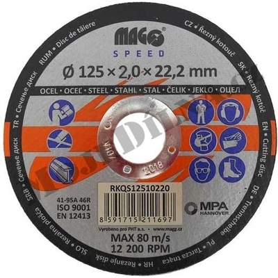 MAGG SPEED Řezný kotouč na kov 125x2,0x22mm