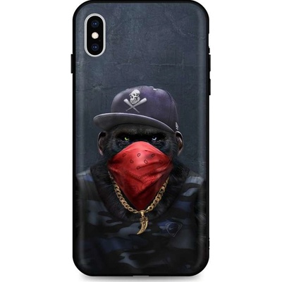 TopQ iPhone XS silikon Monkey Gangster 49187