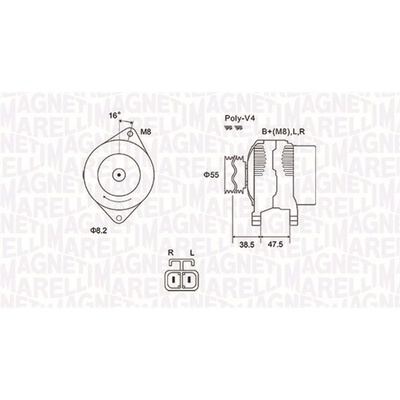 Alternátor MAGNETI MARELLI 063731798010