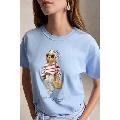 Ralph Lauren тениска basic дамска от памук VNTG CTN JSY-KNT-T-SHIRT (211A12734001)