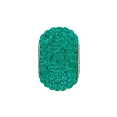 Šperky4U Navlékací přívěšek korálek s krystaly Swarovski Emerald LV0000 EM