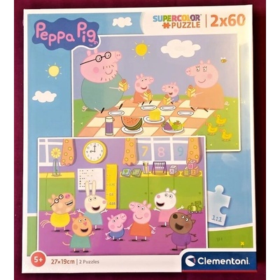 Clementoni Prasátko Peppa 24793 2 x 60 dílků