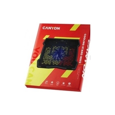 Canyon Podstavec chladiaci CNE-HNS02 s ventilátorom pre notebook 10´´ - 15.6", LED podsvietenie, čierny