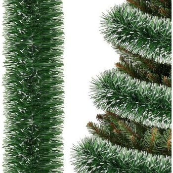 SPRINGOS Vianočná reťaz Girlanda Premium 3m zelená zasnežená