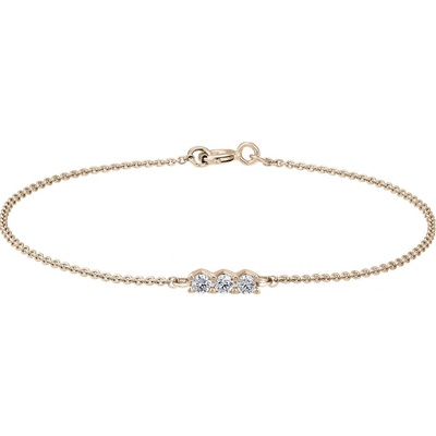 Tiami řetízkový Pure Line 3 z růžového zlata s diamanty BPL3P2130