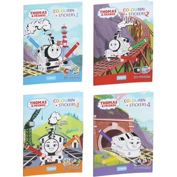 Image 1 of Europrice КНИЖКА ЗА ОЦВЕТЯВАНЕ + СТИКЕРИ 32 СТР. thomas 4 ВИДА
