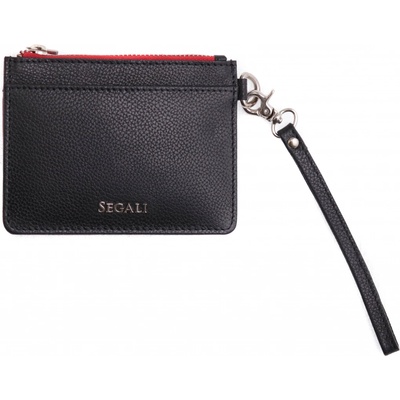 Kľúčenka Segali Kožená s remienkom 7290 čierna