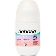 Babaria Deodorant Invisible antiperspirant roll-on proti bílým a žlutým skvrnám 50 ml