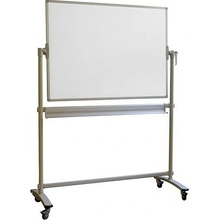 MEMOBE Oboustranná otočná tabule , mobilní, magnetická, 90 × 120 cm výška 180 cm se stojanem MTO120090.21.05.51