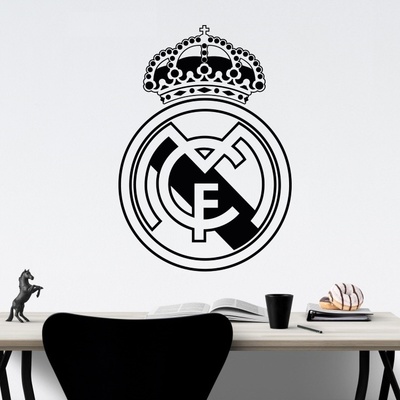 Wrapino vinylová samolepka na zeď Znak fotbal Real Madrid, rozměry 80x56cm – Zboží Dáma