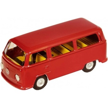 Kovap Auto VW mikrobus T2 červený kov 12cm