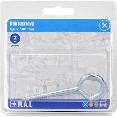 hák lustrový 100x5,8mm lesk (2ks)