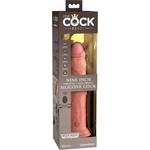 King Cock Elite 9 - вибратор с вендуза - 23 см - телесен цвят