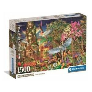 Clementoni -CLE puzzle 1500 Compact WoodlandFantasyGard. 31741