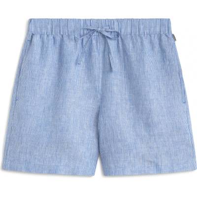 Ecoalf Дамски къси панталони Ecoalf Women's Eras Stripes Shorts - Off White Blue Stripe (112-3982-0113)