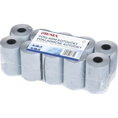 SIGMA Kotúčiky pokladničné termocitlivé Blue4est 57/40/12 10 ks