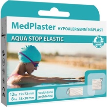 MedPharma Náplast AQUA STOP ELASTIC, vodotěsná, průhledná, 20 ks