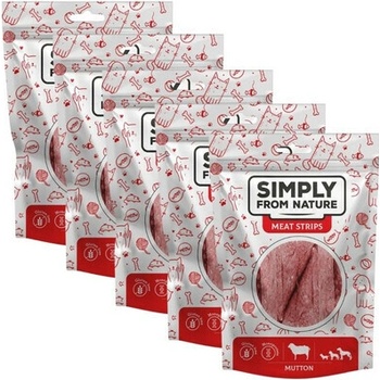 SIMPLY FROM NATURE Meat Strips Baranie stripsy pre psov 5x 80 g