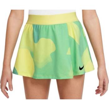 Nike Пола за момичета Nike Court Dri-Fit Victory Flouncy Printed Skirt - light citron/light citron/b