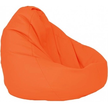 Pufrelax Пуф, круша, 320л. , Nirvana Grande - Orange, Еко кожа, Пълнеж от полистиролни перли