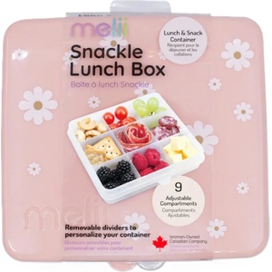 Melii Кутия за храна Melii - Snackle Box, 9 отделения, маргаритки (ML24400)