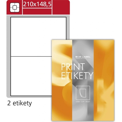 SK Label Lesklé etikety, bílé, 210,0 x 148,5 mm, 200 ks