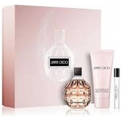 Jimmy Choo Комплект за жени Jimmy Choo Jimmy Choo - Парфюмна вода 100 мл + Лосион за тяло 100 мл + Мини Парфюмна вода 7.5 мл