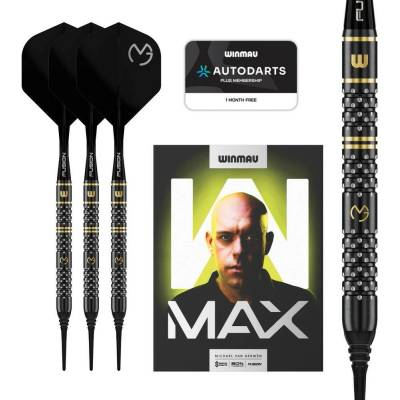 Šipky soft Winmau MvG W MAX 18g 90% wolfram