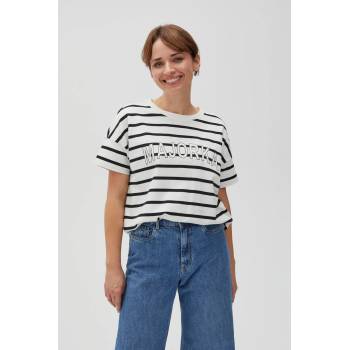 Moodo Бяла дамска райета тениска Moodo | Byal | ЖЕНИ | XS