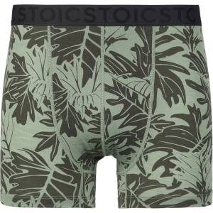 Stoic Мъжко мериносово термобельо Stoic Merino150 SadjemSt. Boxer Merino base layer - Agave Green Leaves (015-2144-0913)