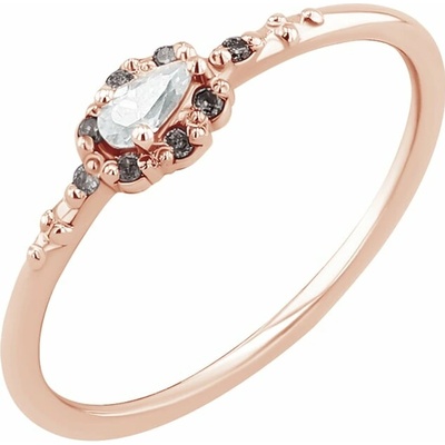 Eppi Prsten s moissanitem a salt and pepper diamanty Kaylyn R46289