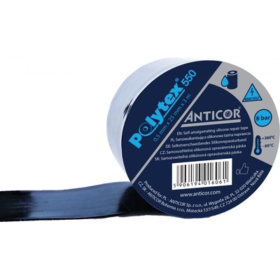 POLYTEx Páska izolačná silikónová 25 mm x 3 m 550 čierna