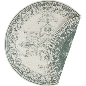 Hanse Home Зелен и кремав килим за открито, ø 140 cm Borbon - NORTHRUGS (104139-140)