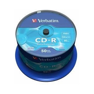 Verbatim CD-R, 700 MB, 52x, със защитно покритие, 50 броя в шпиндел, office1_2065100070