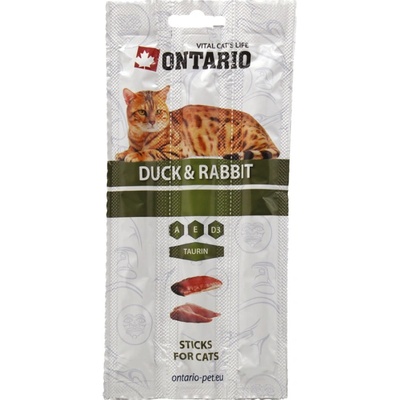 Ontario Stick for Cats Duck & Rabbit 3 x 50 g